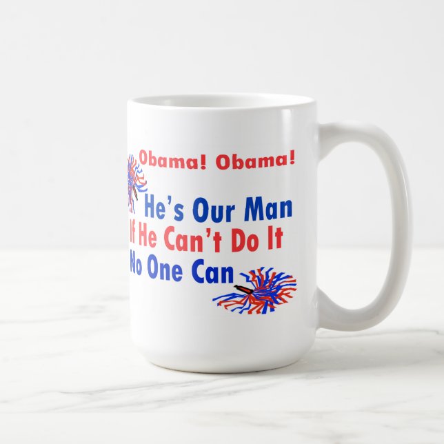 Mug Acclamation d'Obama Pom Poms (Droite)