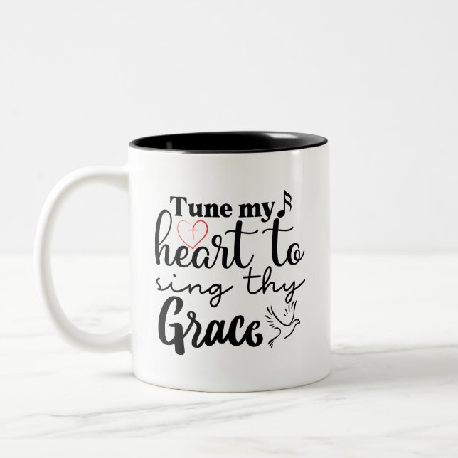 Mug "Accorde mon cœur à chanter Ta grâce" (Gauche)