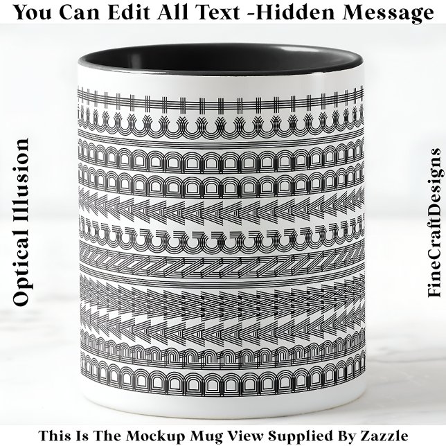 Mug Accro au dessin Message caché Cadeau drôle 111B (Créateur téléchargé)