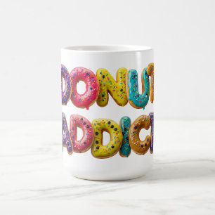 Mug Accro aux Donuts Amoureux de Donuts Colorés Recouv