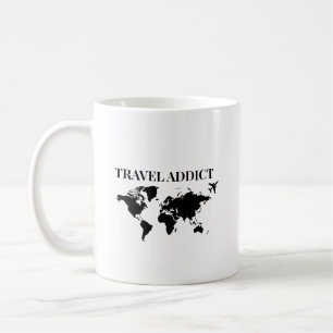 Mug Accro du voyage - Cadeau de voyage autour du monde