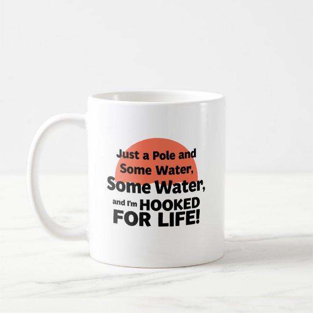 Mug Accroché pour la vie pêche (Gauche)