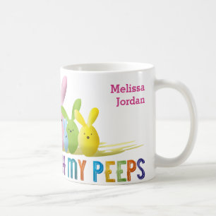 Mug Accrocher avec mes pois de mignons lapins de lapin