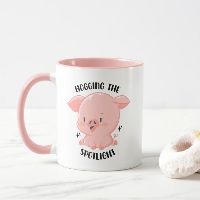 Mug Accrocher le marmite à la lumière du soleil Kawaii (Avec donut)