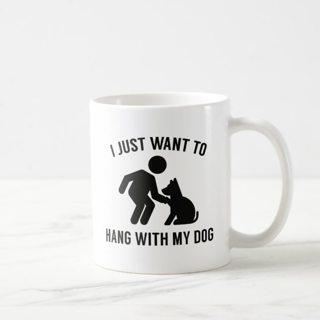 Mug Accrochez-vous à mon chien (Droite)