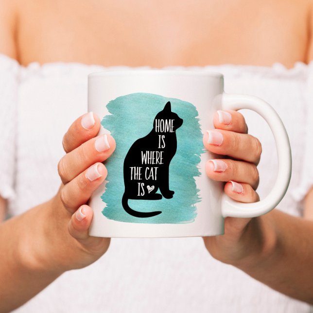 Mug Accueil Est Où Est Le Chat - Bleu (Créateur téléchargé)