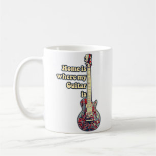 Mug Accueil est où se trouve ma guitare. mots de motiv