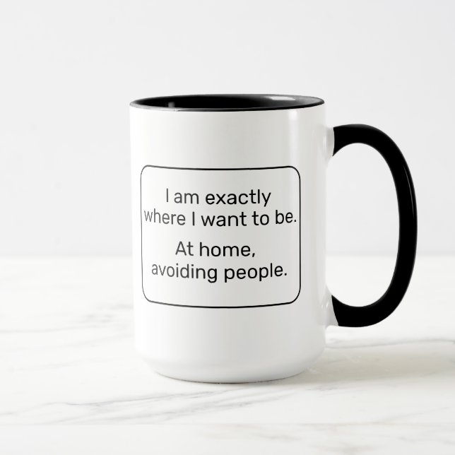 Mug Accueil (gaucher, noir) (Droite)
