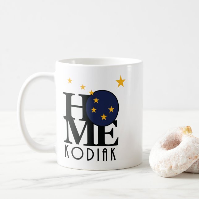 Mug ACCUEIL Kodiak Alaska (Avec donut)