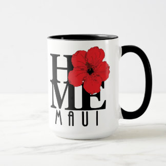 Mug ACCUEIL Maui Red Hibiscus 15oz