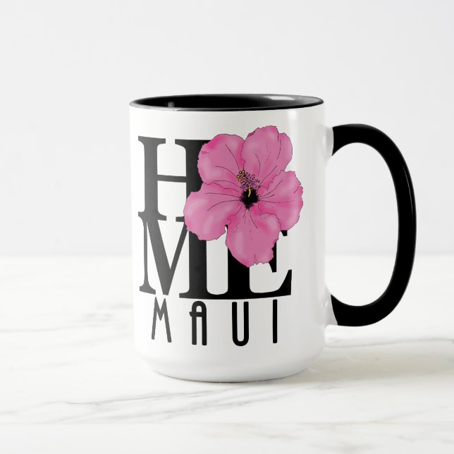 Mug ACCUEIL Maui Rose 15oz (Droite)