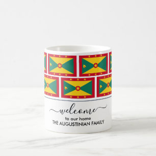 Mug Accueil personnalisé élégant DRAPEAU GRENADA