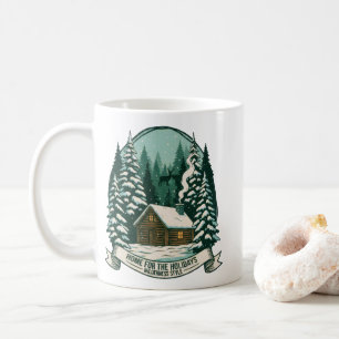 Mug Accueil pour les Vacances Wilderness Art Cabine