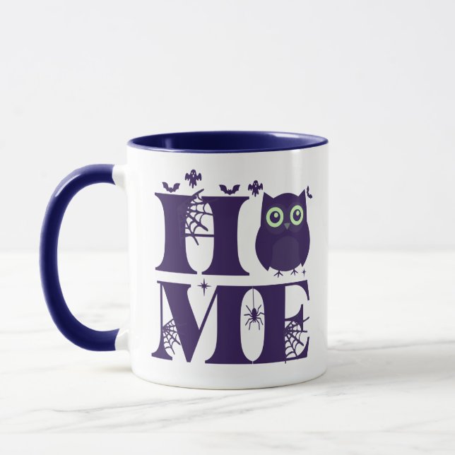 Mug Accueil Propres Bats Araignées Fantômes Halloween (Gauche)