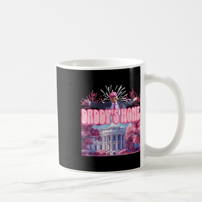 Mug Accueil Trump 2024 Shirt Happy 4 juillet Feu d'art (Droite)