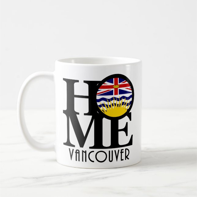 Mug ACCUEIL Vancouver (drapeau de la C.-B.) 11oz (Gauche)