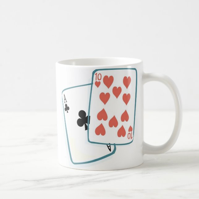 Mug Ace et Dix de Coeurs Jouer des Cartes (Droite)