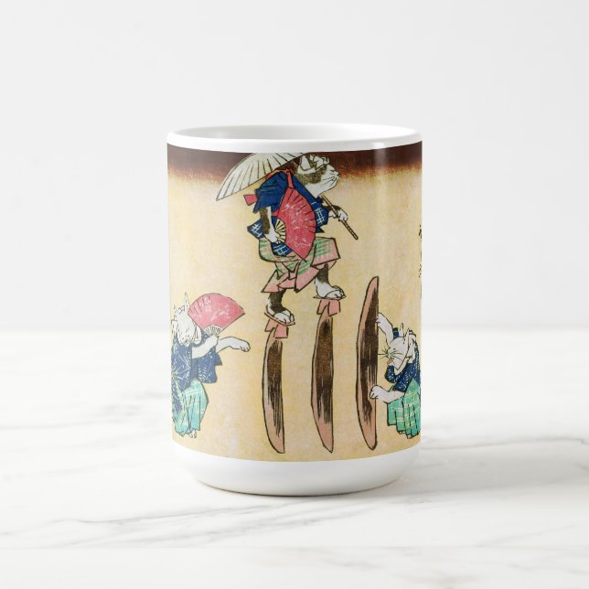 Mug Acrobat Cat, Hiroshige, Ukiyo-e (Centre)