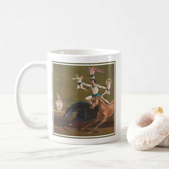 Mug acrobates à cheval. (Avec donut)