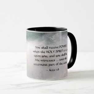 Mug Actes 1:8 Vous recevrez le POUVOIR Bible Verse