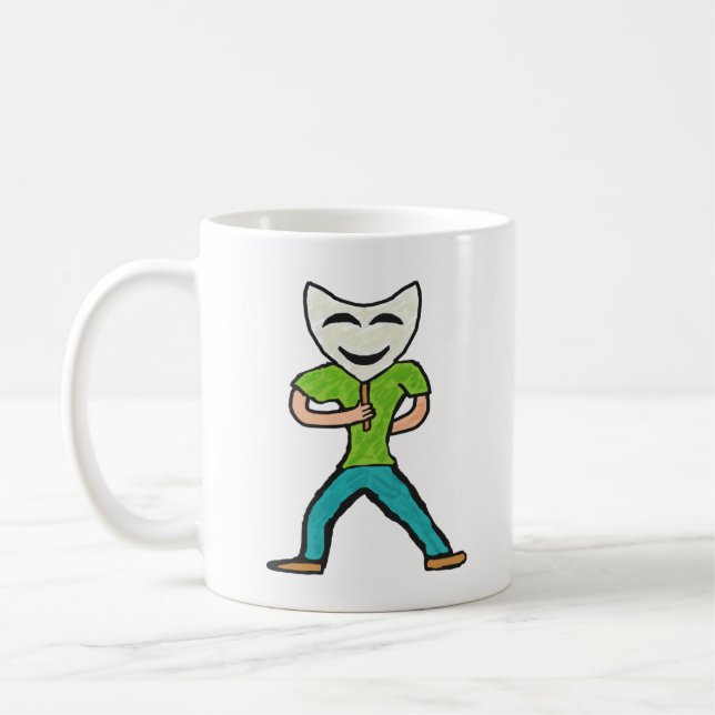 Mug Acteur agissant avec masque (Gauche)