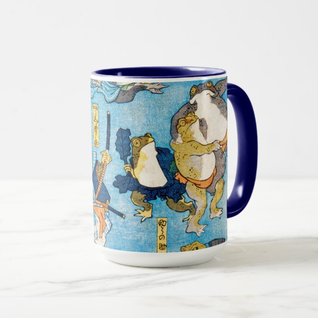 Mug Acteur de Kabuki grenouille, Kuniyoshi, Ukiyo-e (Devant droit)