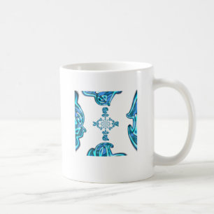 Mug Action Cyan Turquoise Graffiti Abstrait Imprimer
