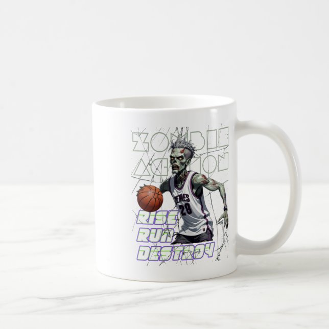Mug Action de basket-ball zombie  (Droite)