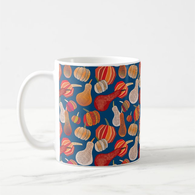 Mug Action de grâce. Chute. avec citrouille.  (Gauche)