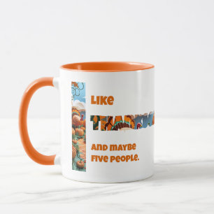Mug Action de grâce et peut-être cinq personnes