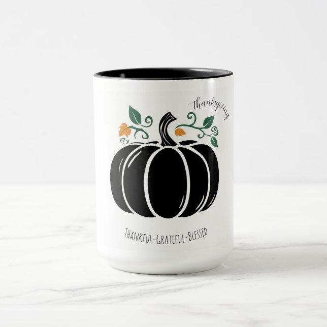 Mug Action de grâce,Merci Reconnaissant Bénie Géant Ca (Centre)