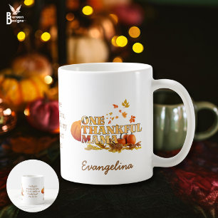 Mug Action de grâce PERSONNALISÉE UNE MAMAN RECONNAISS
