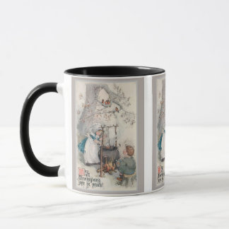 Mug Action de grâces vintage d'enfants cuisinant à l'e