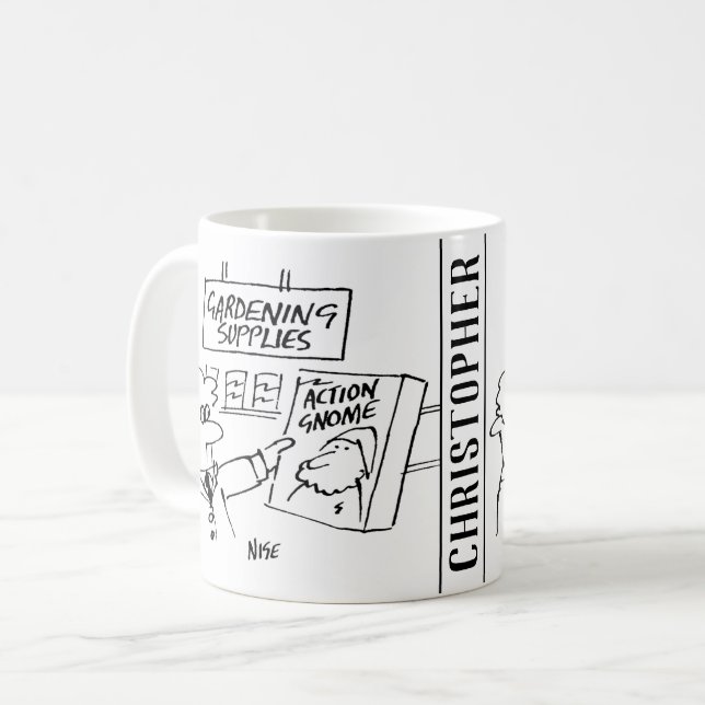 Mug Action Gnome dans le Garden Center. Gardener (Devant gauche)