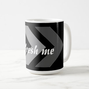 Mug Actualiser moi Image personnalisée Texte Impuls po