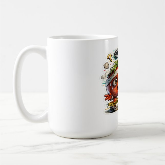 Mug Actuellement en tamponnage Introverti rétro drôle  (Gauche)
