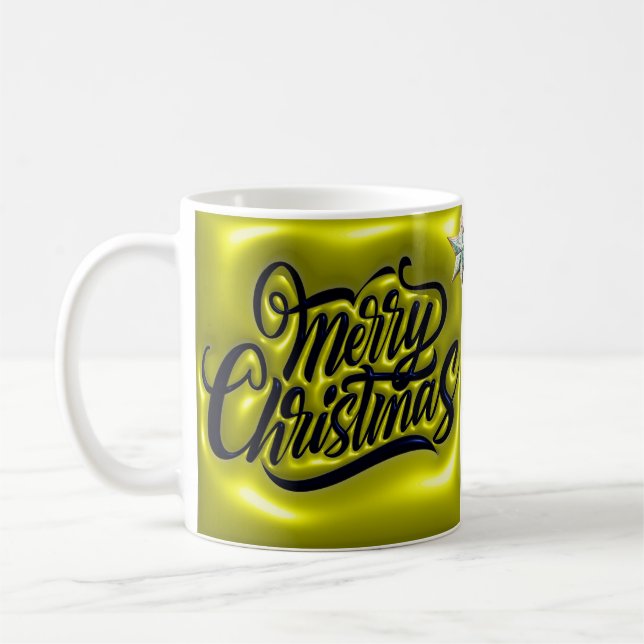 Mug AD 025 - Graphisme numérique de Noël joyeux Noël (Gauche)