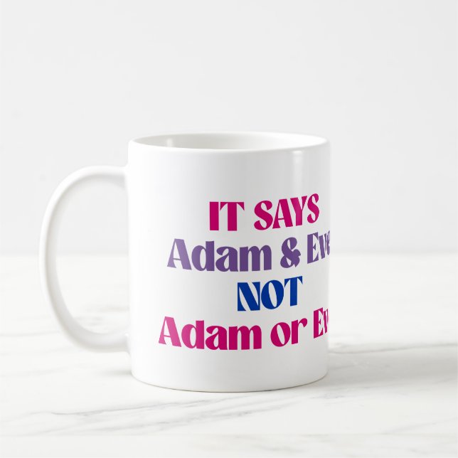 Mug Adam et Eve pas Adam ou Eve (Gauche)