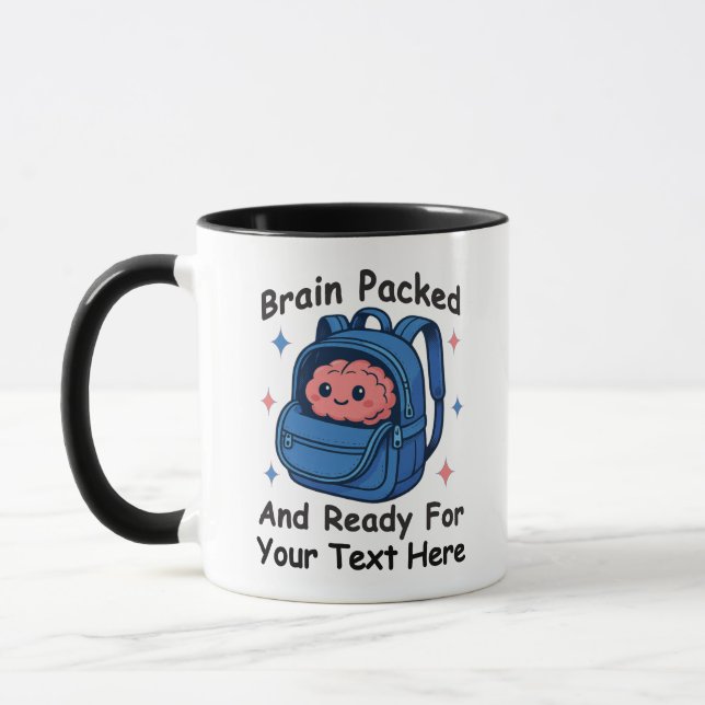 Mug Adaptable "Prêt pour le cerveau" (Gauche)