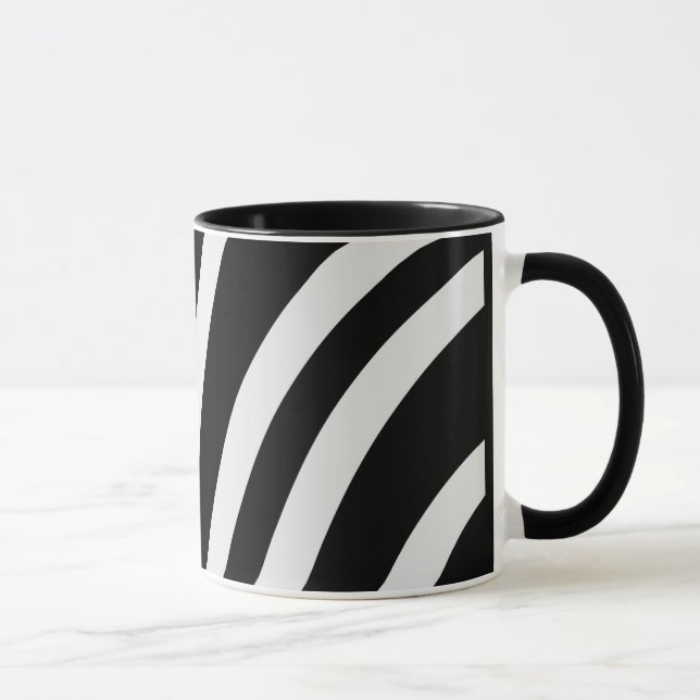 Mug Add your logo name here blue red stripes art desig (Droite)