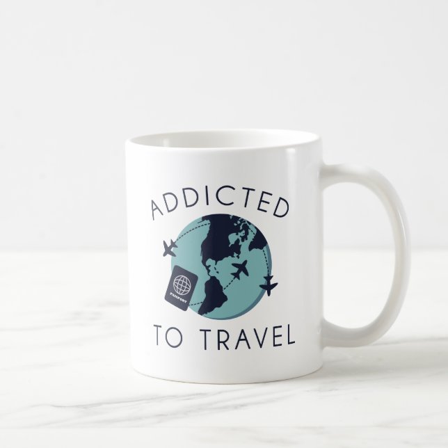 Mug Addicité Aux Voyages (Droite)