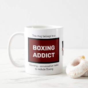 Mug Addict Boxe Ajouter Votre Nom Monogramme Initial