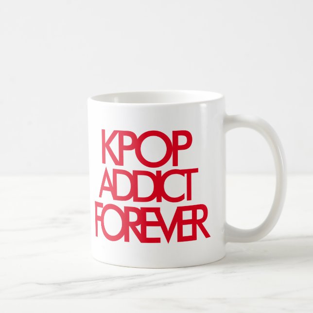 Mug Addict Kpop Forever | Music Fan Cadeau rouge (Droite)