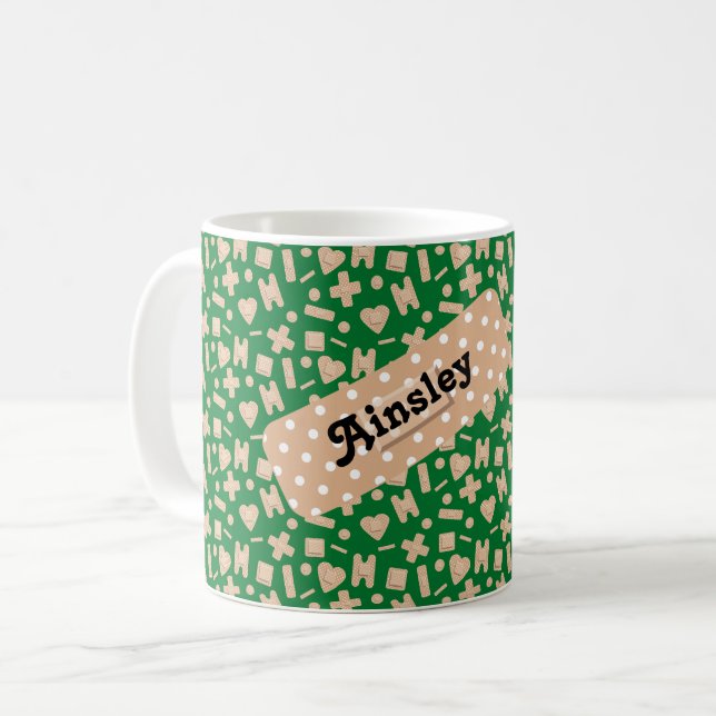 Mug Adhésif Bandage Assortiment personnalisé (Devant gauche)