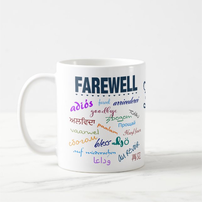 Mug Adieu adieu départ (Gauche)