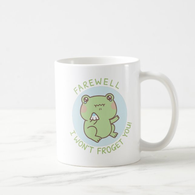 Mug Adieu Grenouille qui Pleure Je ne t'oublierai pas  (Droite)