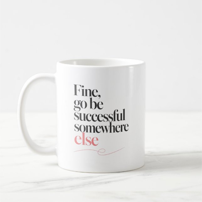Mug Adieu sarcastique à un collègue pour un nouvel emp (Gauche)