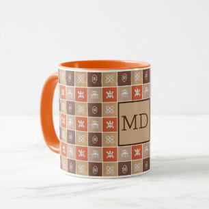 Mug Adinkra géométrique africain ethnique Simbols
