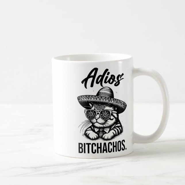 Mug Adios Achos Chat En Sombrero Drôle Espagnol Drôle  (Droite)