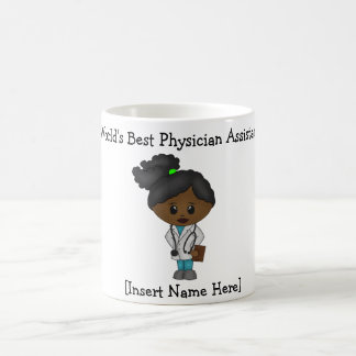 Mug Adjointe en médecine féminine mignonne - Noir / Af